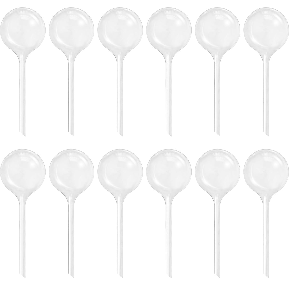 Cmaqpw 12-pack large self-watering bulbs with clear plastic for effortless plant hydration.