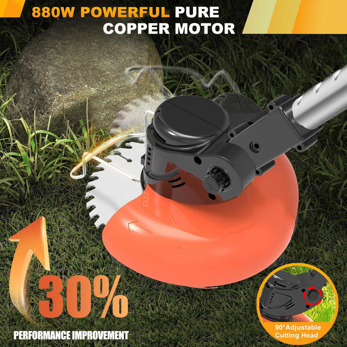 Cn2lxya dual 21V batteries extend runtime for bigger yards.