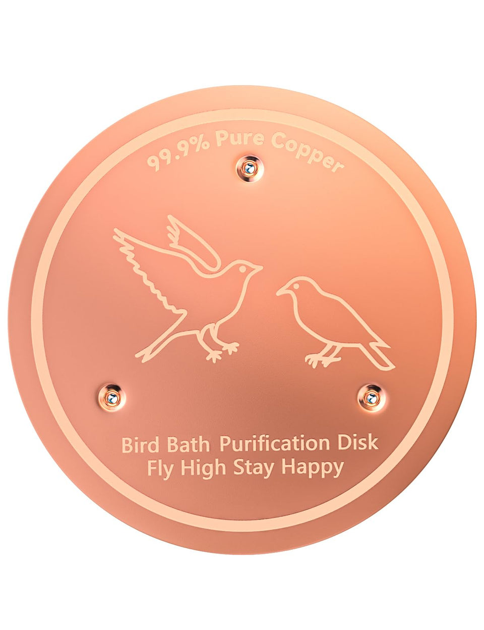CNARIO copper disk for birdbath purifies water naturally for healthier backyard birds.