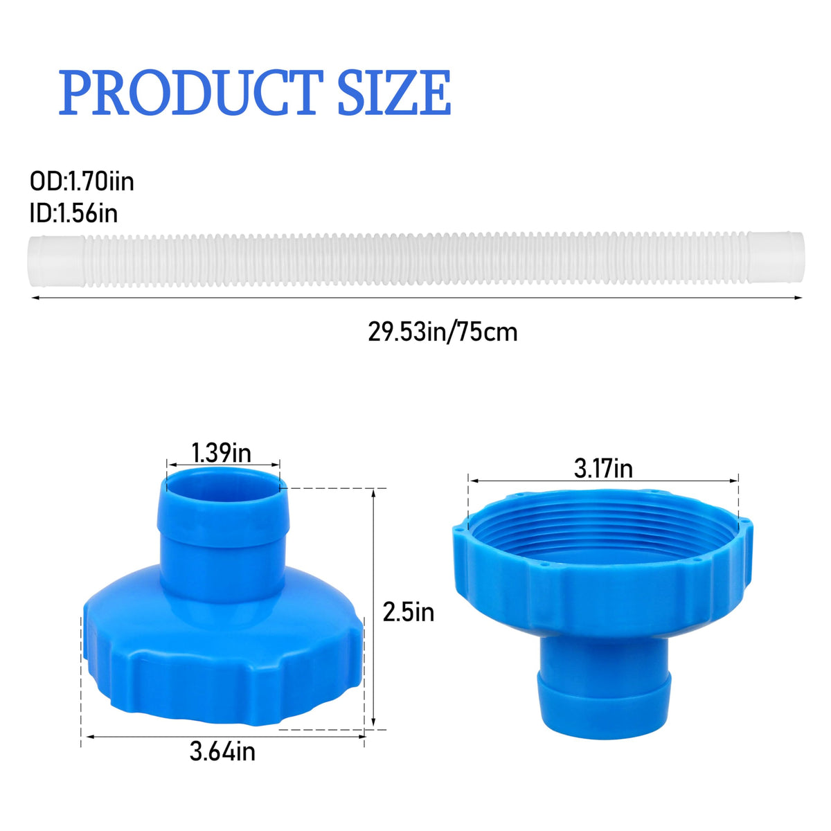 CNGGV 25016 adapter B shows seamless connections for DIY pool setups.
