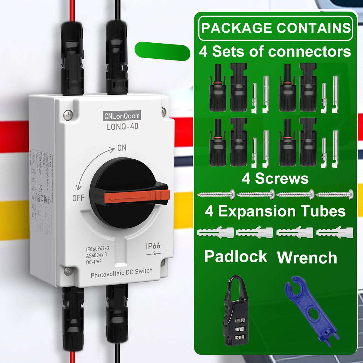 CNLonQcom universal mounting holes for fast outdoor installation