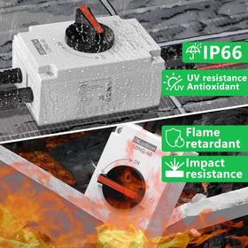 CNLonQcom plug-and-play DC isolator enabling rapid rooftop/RV/boat solar setups