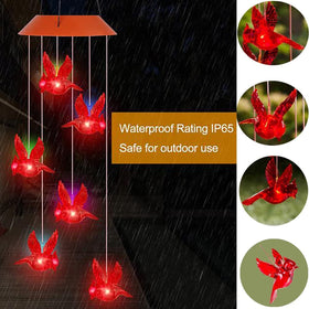 cnstorm Cardinal wind chimes easy to hang with sturdy nylon cord