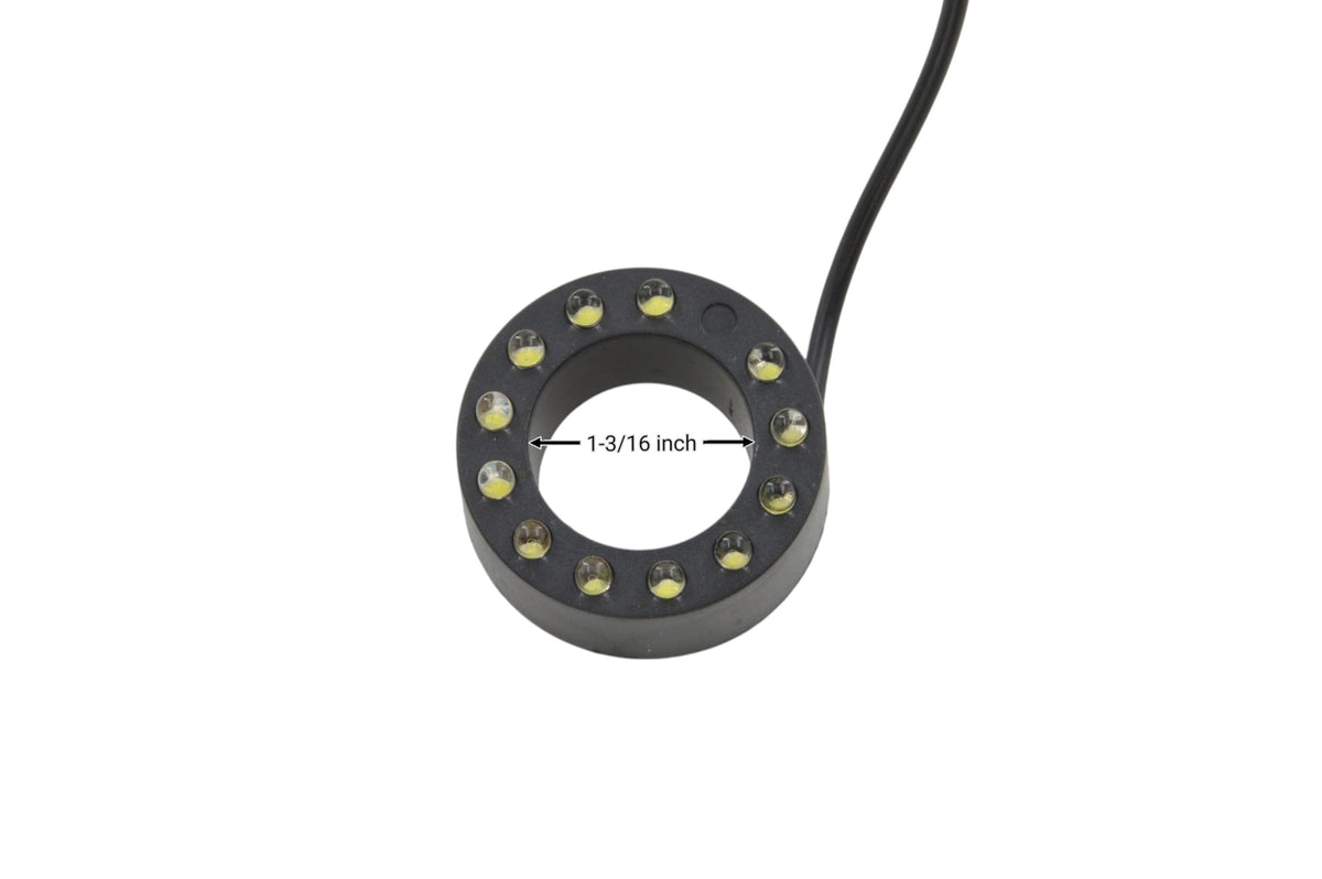 CNZ 12-LED cool white submersible ring with ABS housing lasts outdoors.