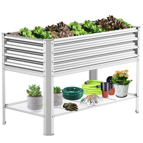 COATTOA raised garden bed with legs, showing sturdy galvanized frame for durable outdoor gardening.