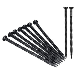 COBARYEN 8-inch spiral landscape spike in soil secures lawn edges.