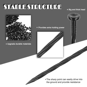 COBARYEN 8-inch spiral weed fabric anchor keeps barrier in place.