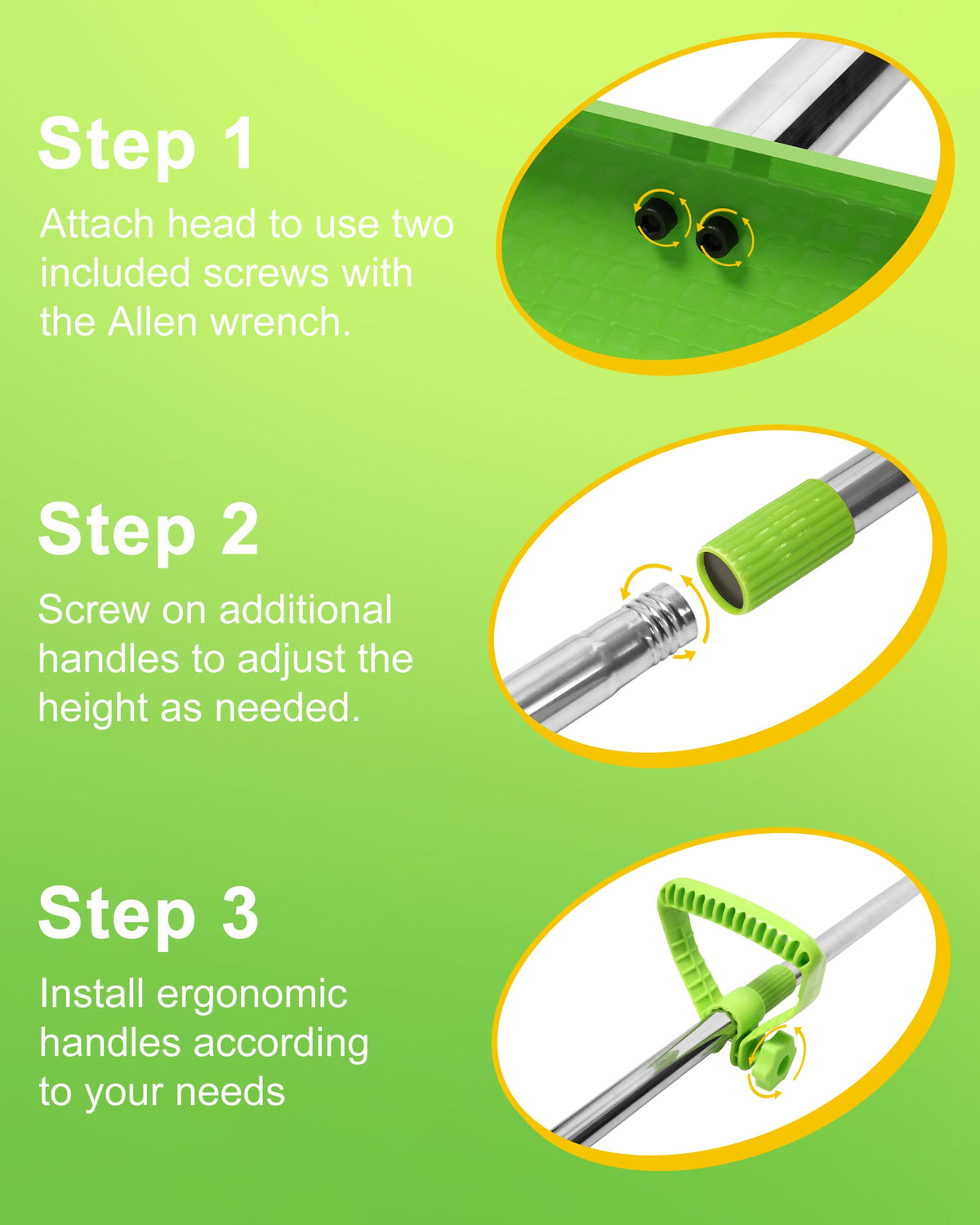 COBERSY cleaning tool that reduces bending and back strain for seniors.
