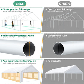 COBIZI 20x40 built-in sandbags for added stability.
