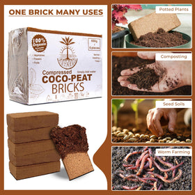 CocoGrown ready-to-use coco peat for pots, beds, and greenhouses.