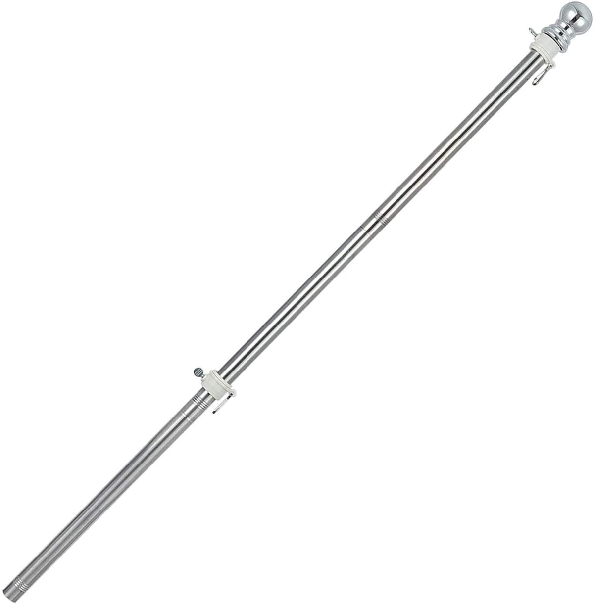 COCONUT 5ft flag pole with rotating rings for durable outdoor display.