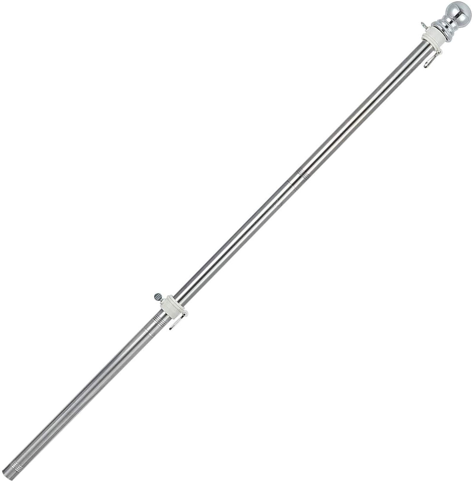 COCONUT 5ft flag pole with rotating rings for durable outdoor display.