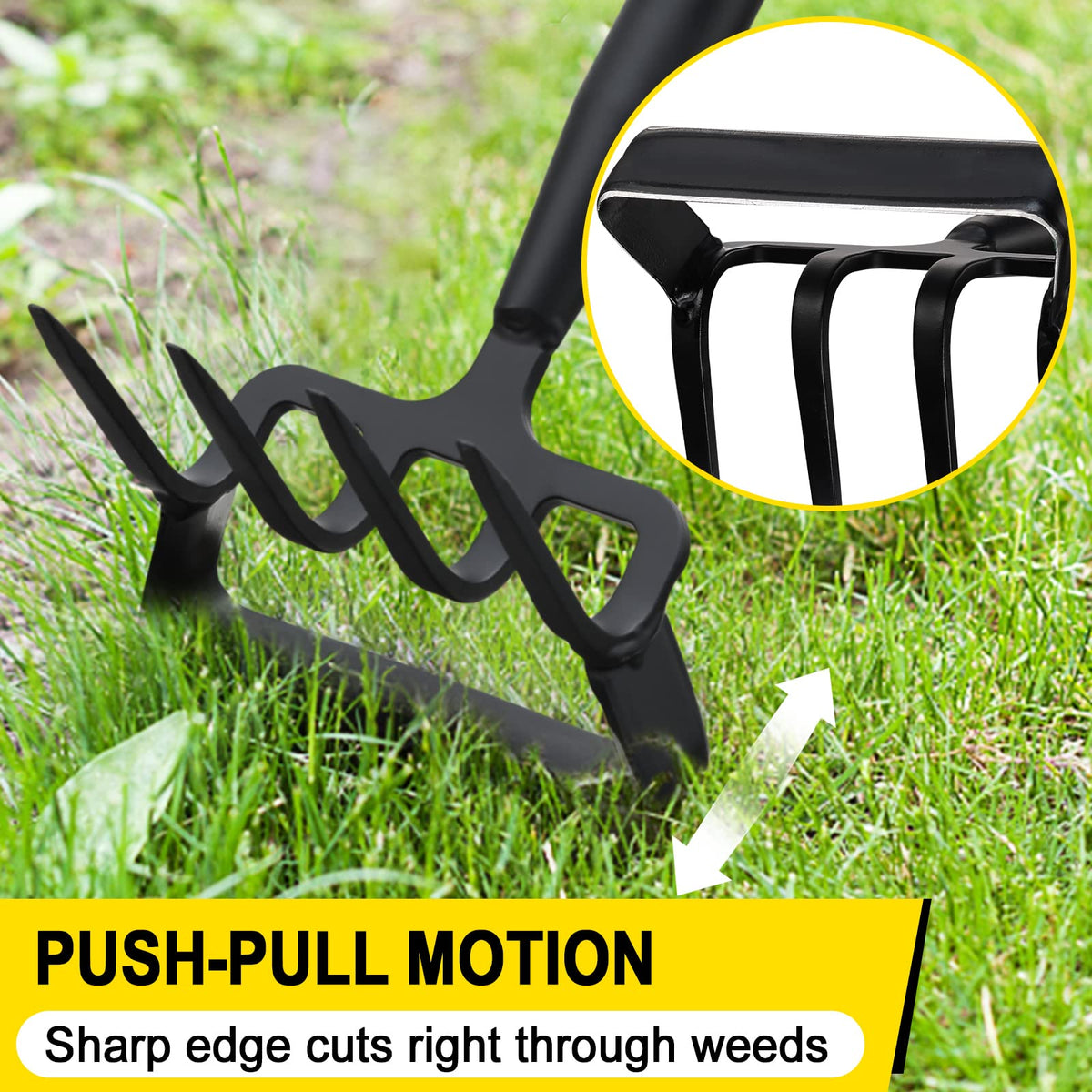 COCONUT adjustable long handle helps reduce back strain during gardening