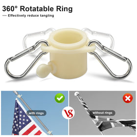 COCONUT flag pole offers all-weather durability in stainless steel.