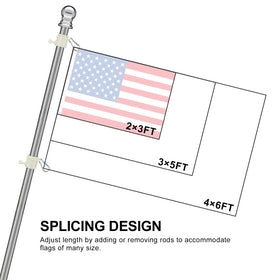 COCONUT flag pole ideal for porch, garden, or yard displays.