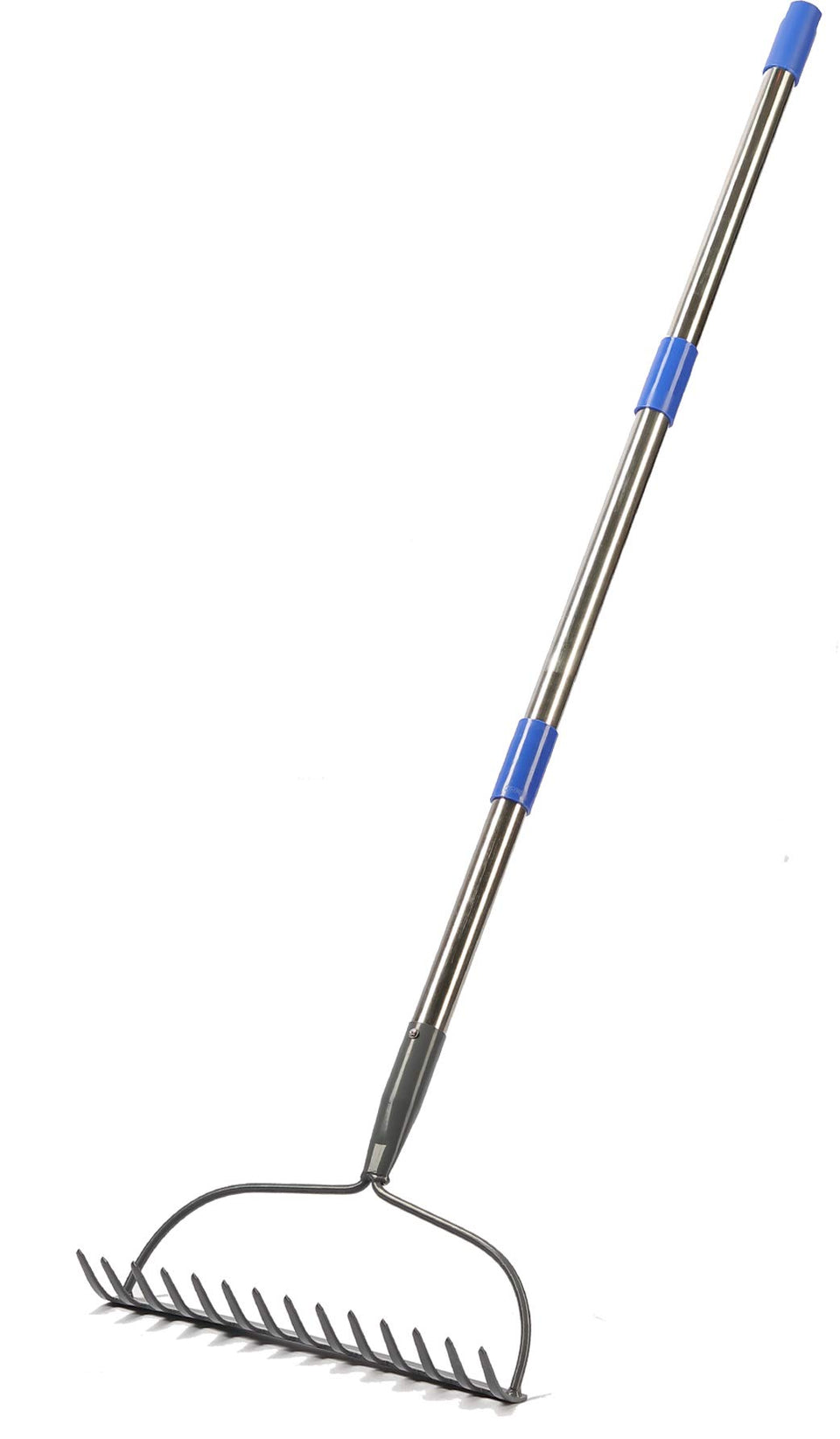 COCONUT Garden Rake with a 5ft metal head ready for deep soil work and debris removal
