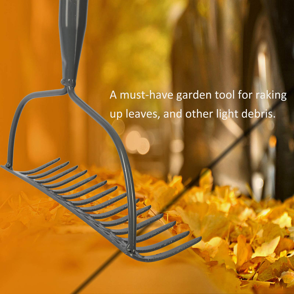 Adjustable length on the COCONUT rake for comfortable reach