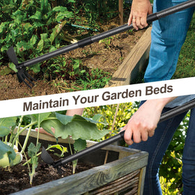COCONUT ergonomic-length tool reduces bending for easier weeding.