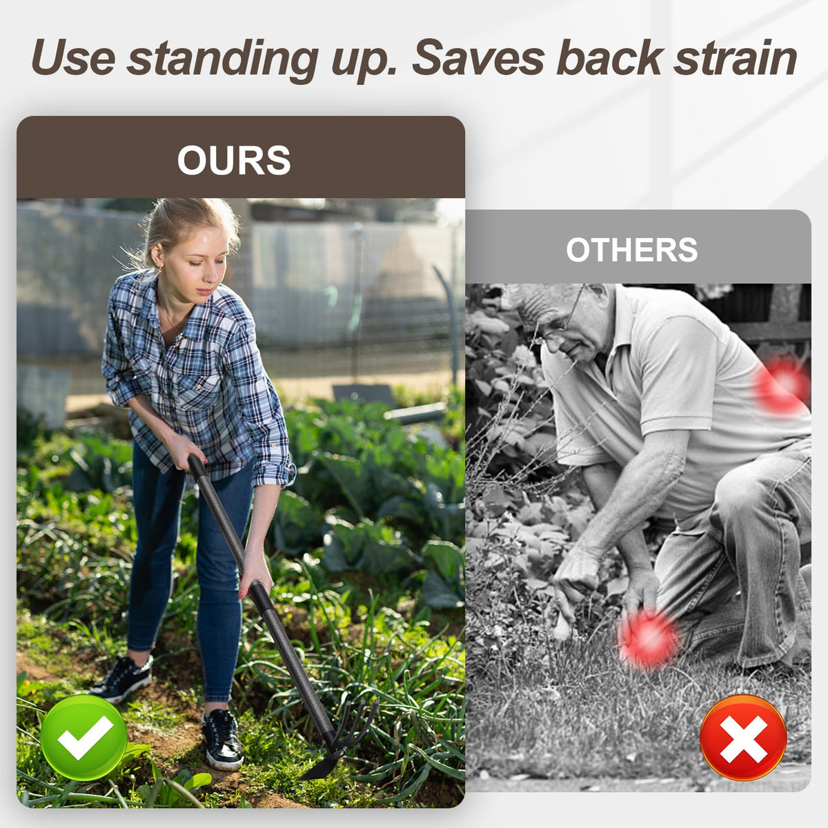 COCONUT steel-handle supports sturdy, durable gardening sessions.