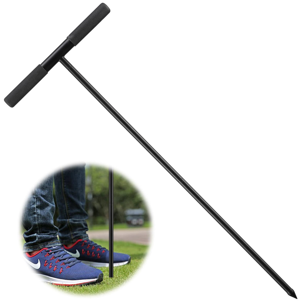 COCONUT soil probe rod 48in with a sharp tip for easier soil penetration