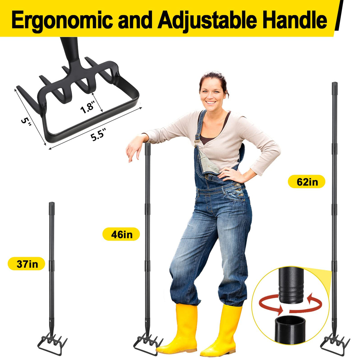 COCONUT 2-in-1 design supports weeding, loosening, and light digging