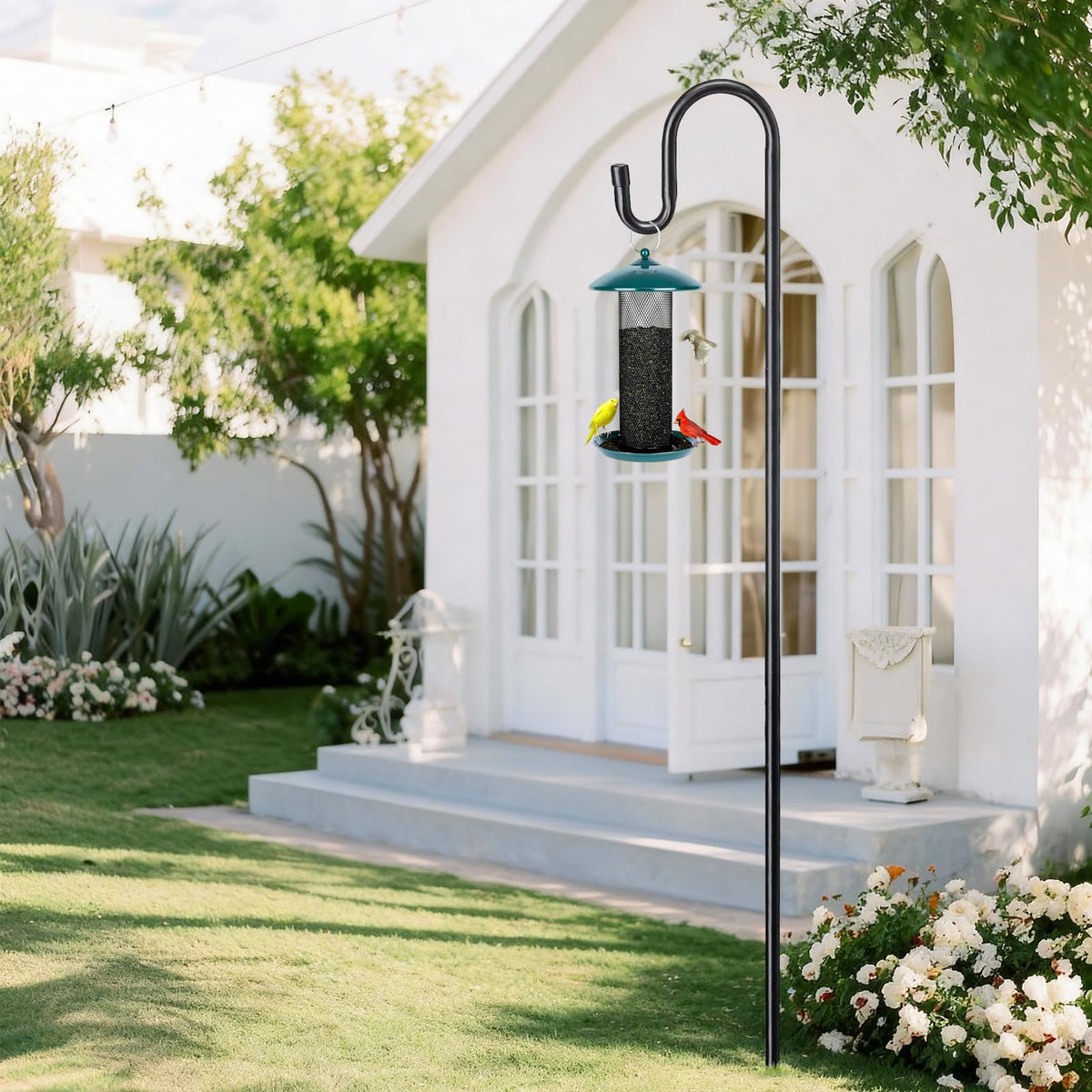 COCONUT hook also supports floral baskets and other outdoor decor.