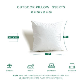 Codi 16x16 pillow inserts with premium microfiber fill for comfortable seating