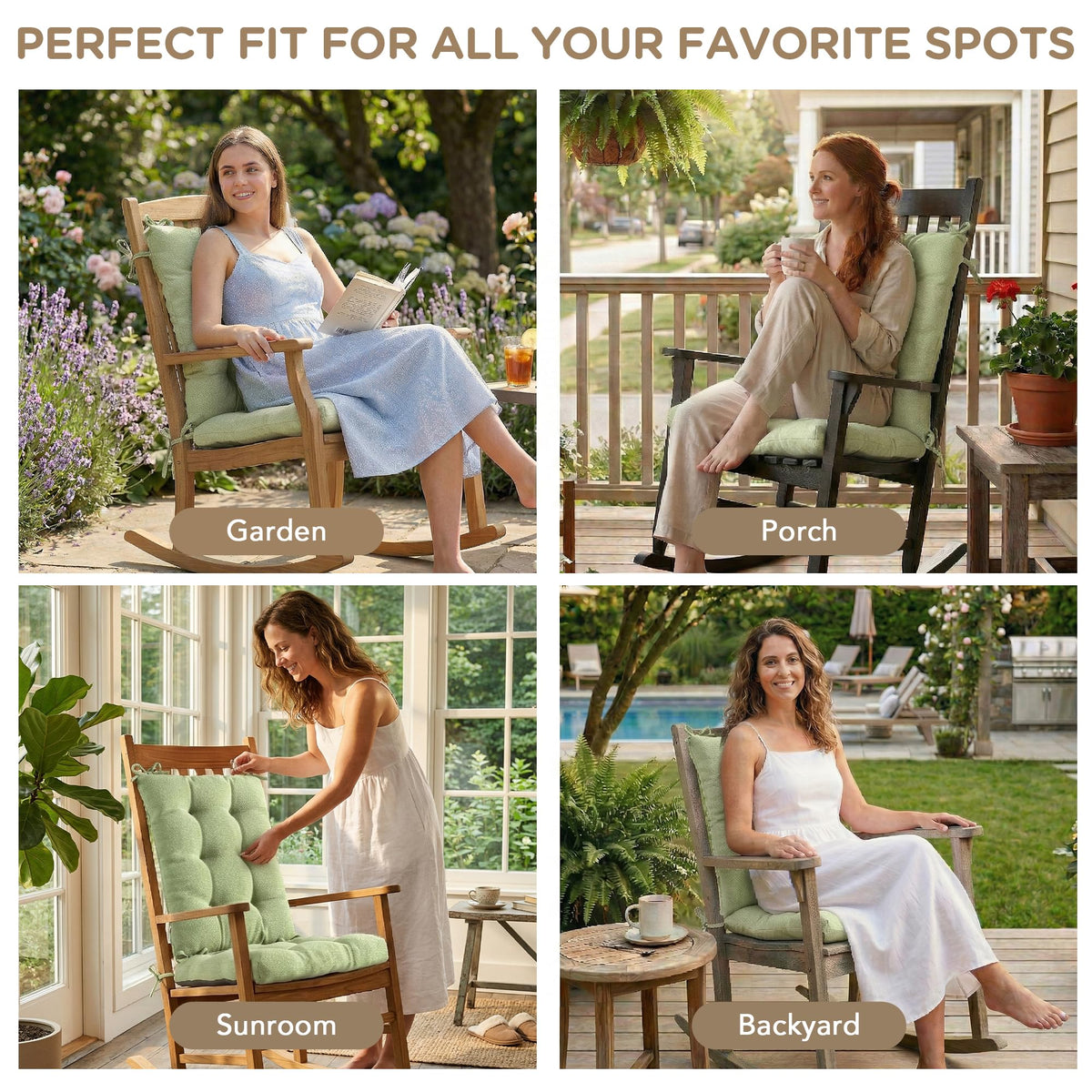 Codi cushion with waterproof fabric demonstrates all-weather durability.