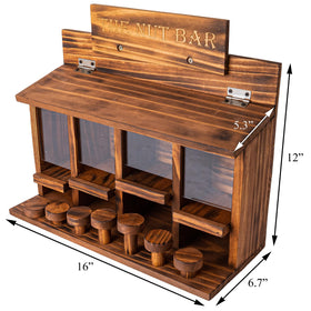 CODIN Squirrel Feeder Table side view showing sturdy pine material for outdoor use.