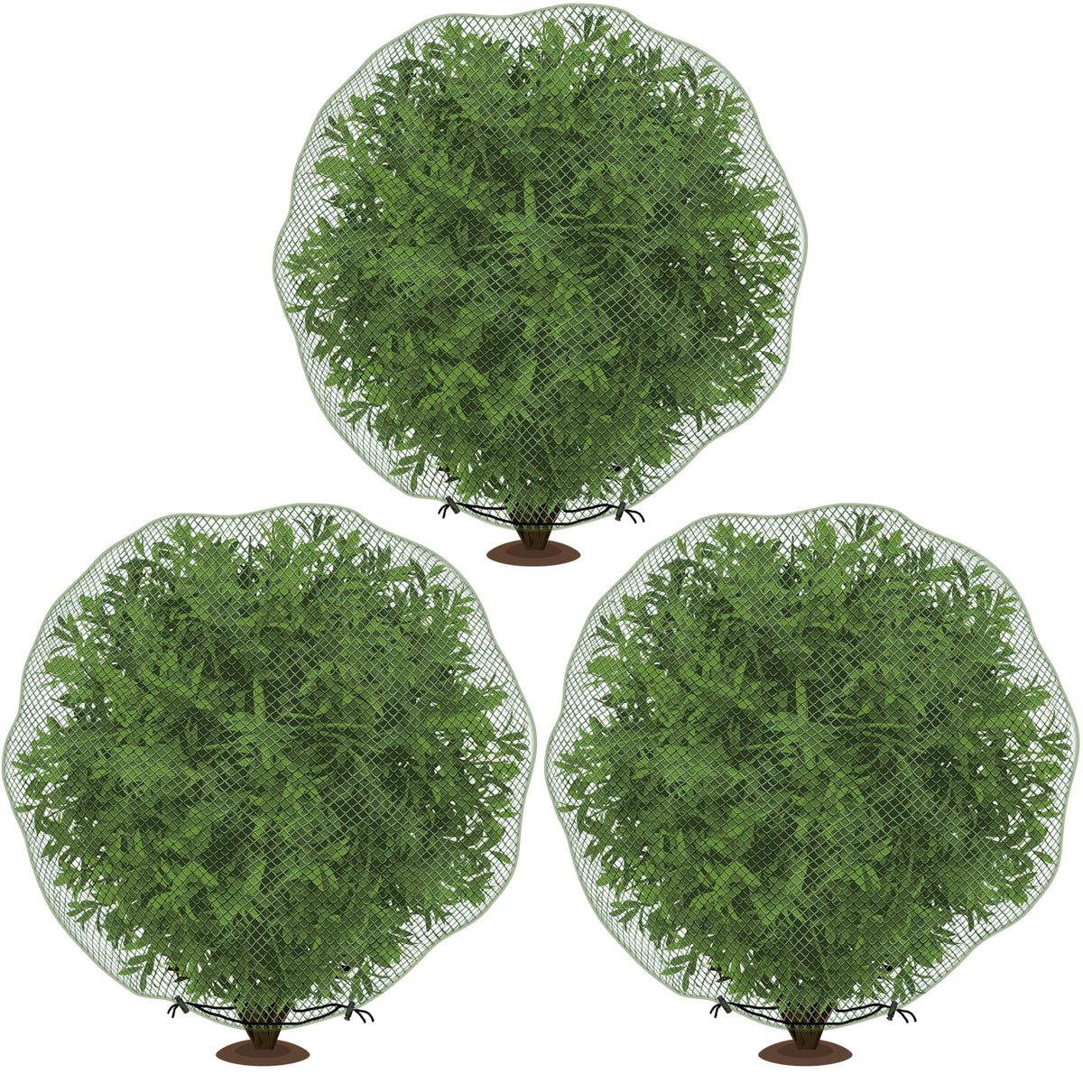 Codree deer netting pack draped over shrubs for wildlife protection and airflow