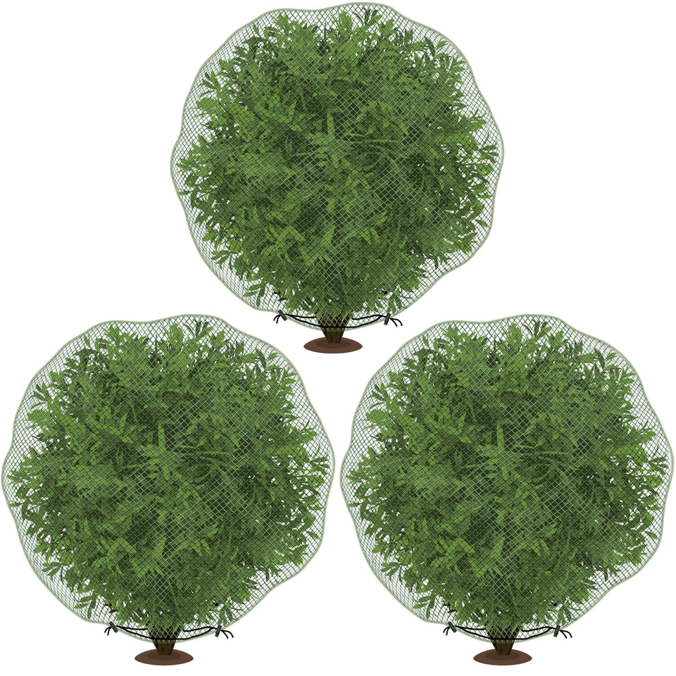 Codree deer netting pack draped over shrubs for wildlife protection and airflow