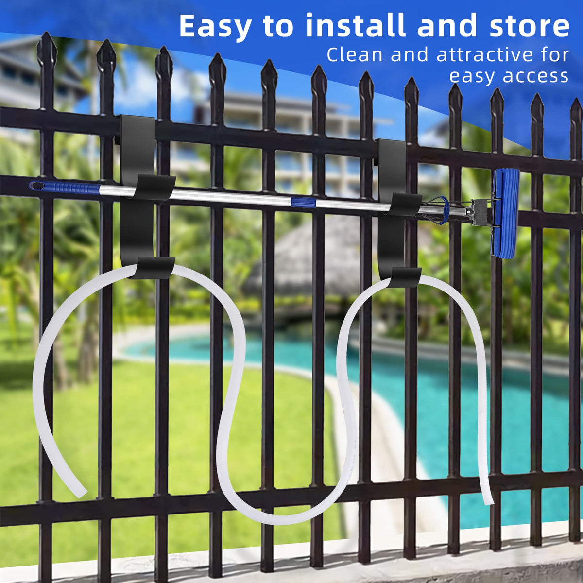 Codree fence hook supports up to 30 pounds per bracket for heavy gear.