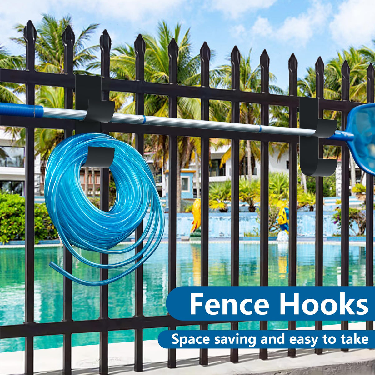 codree fence hooks for outdoor pool gear hanging and organization