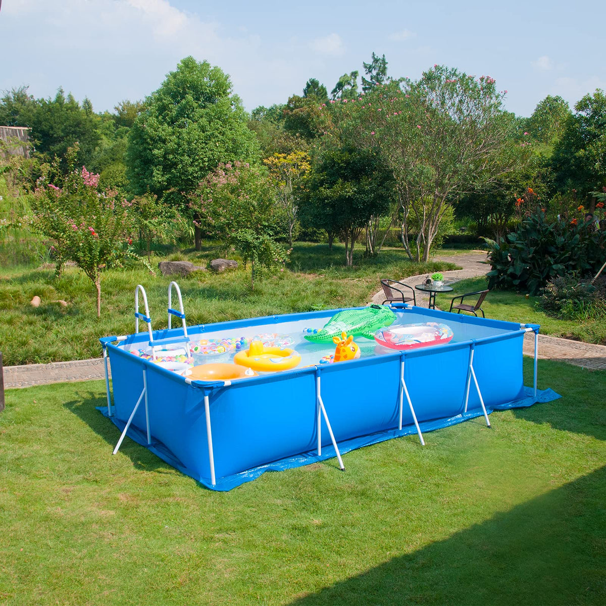 Codree foldable pool ground cloth shown for easy setup and storage