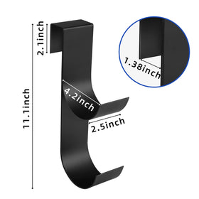 Codree metal fence hook with black coating provides sturdy support for pool accessories.