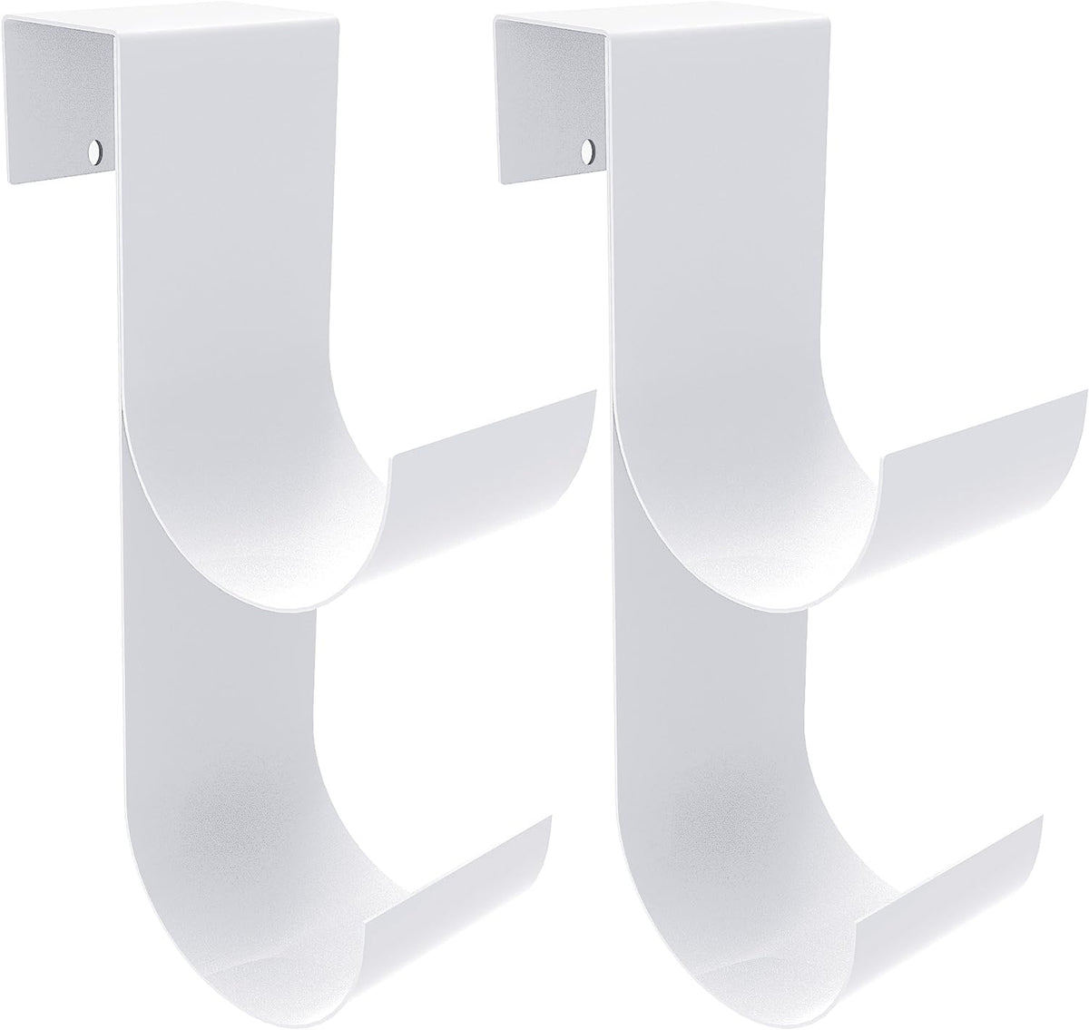 Codree pool fence hooks on a fence, two-pack for quick outdoor storage.