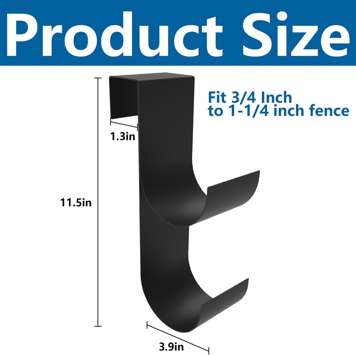 codree black powder-coated fence hook, rust-resistant for pools