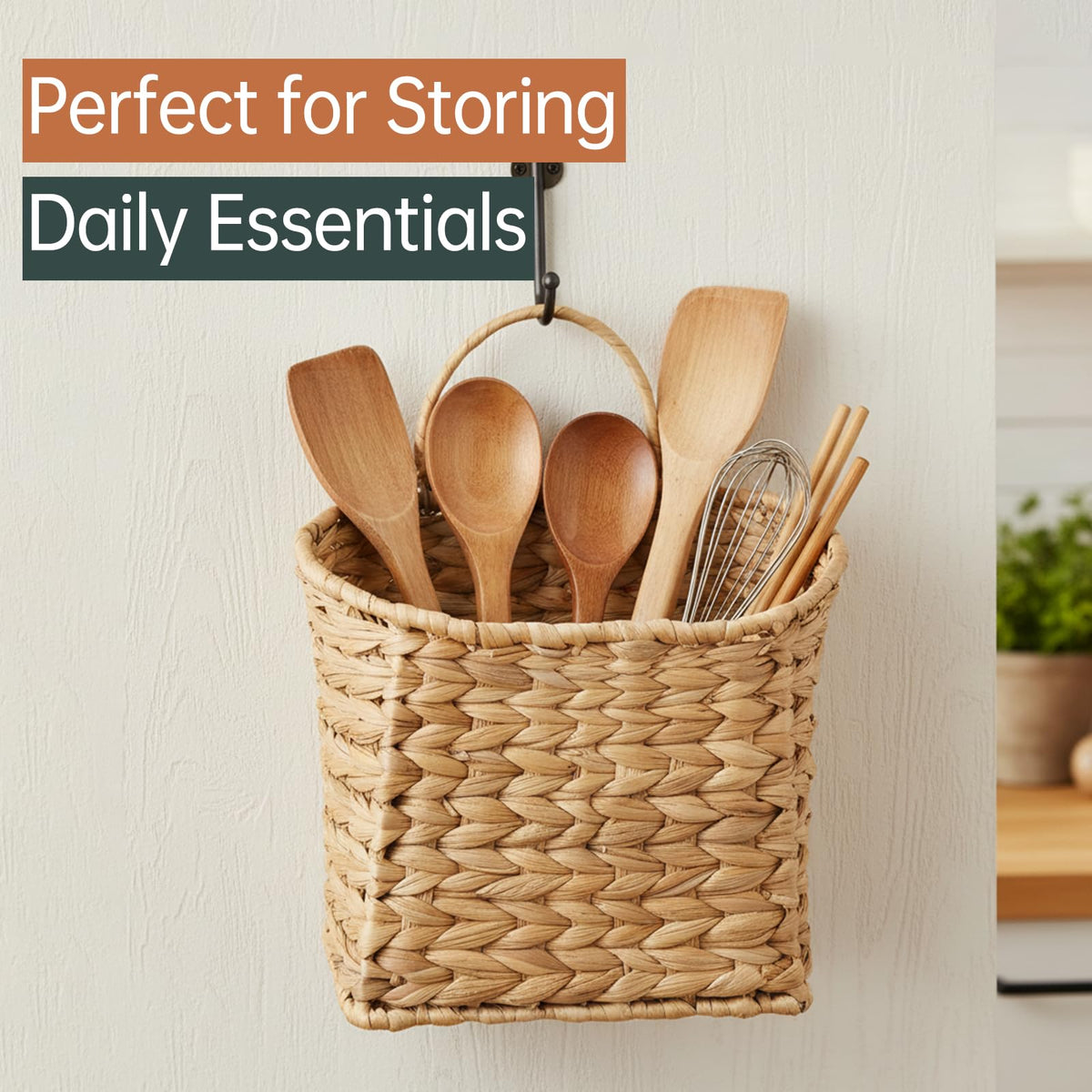 Coeusy entryway mail and towel basket keeps essentials neatly organized