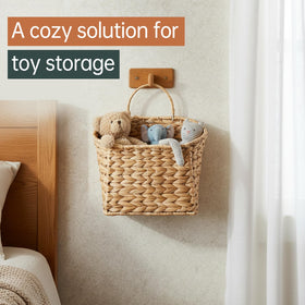 Coeusy wall-mounted storage basket saves space in entryways and living areas