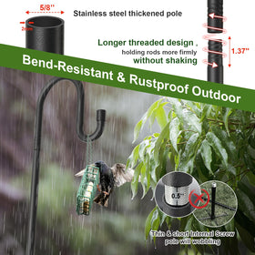Cogardenshower adjustable-hummingbird-stand offers easy height customization