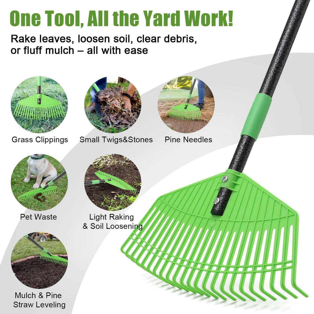 Cogardenshower anti rust sleeve joint keeps the rake sturdy over time