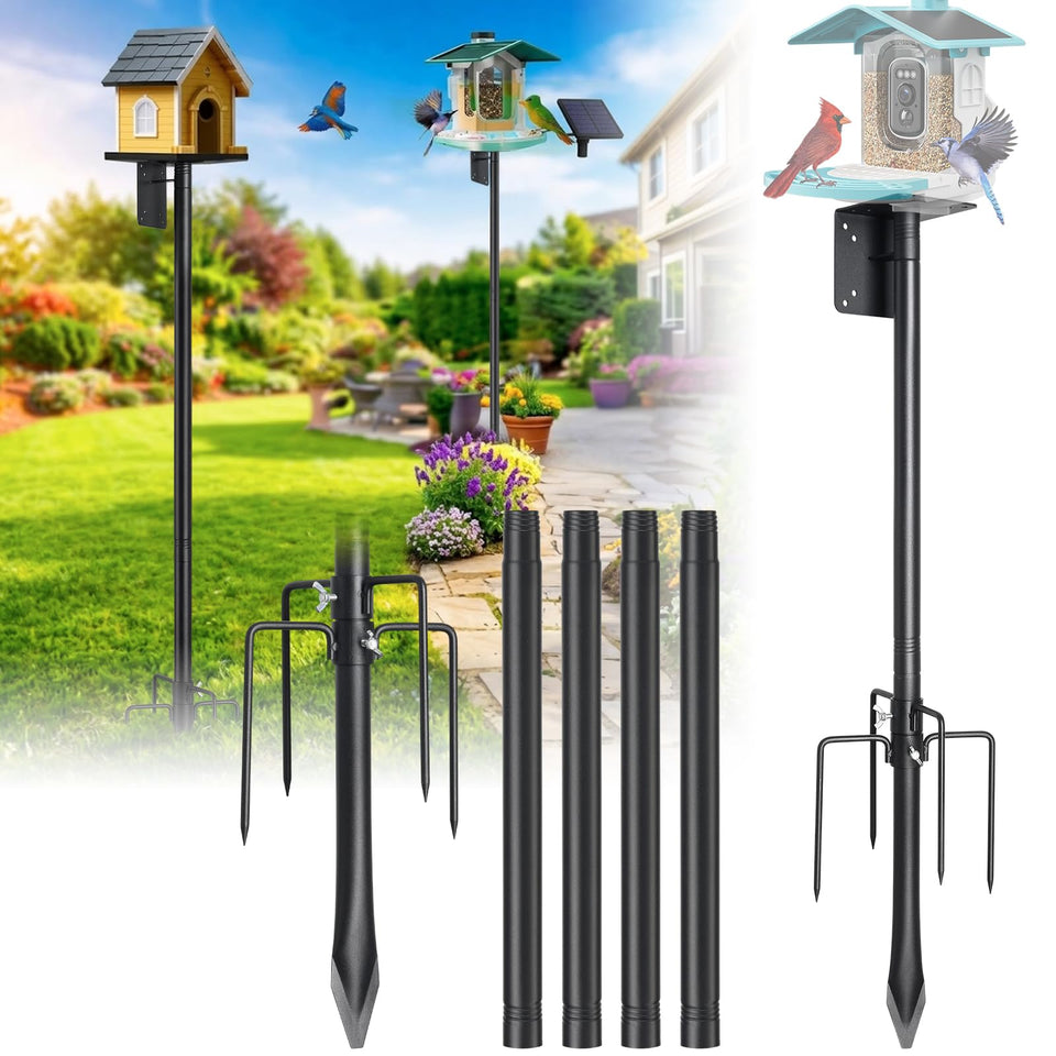 Cogardenshower base with 5-prong stability for secure outdoor mounting.
