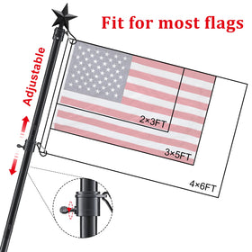 Cogardenshower two-position mount for horizontal or angled flag display.