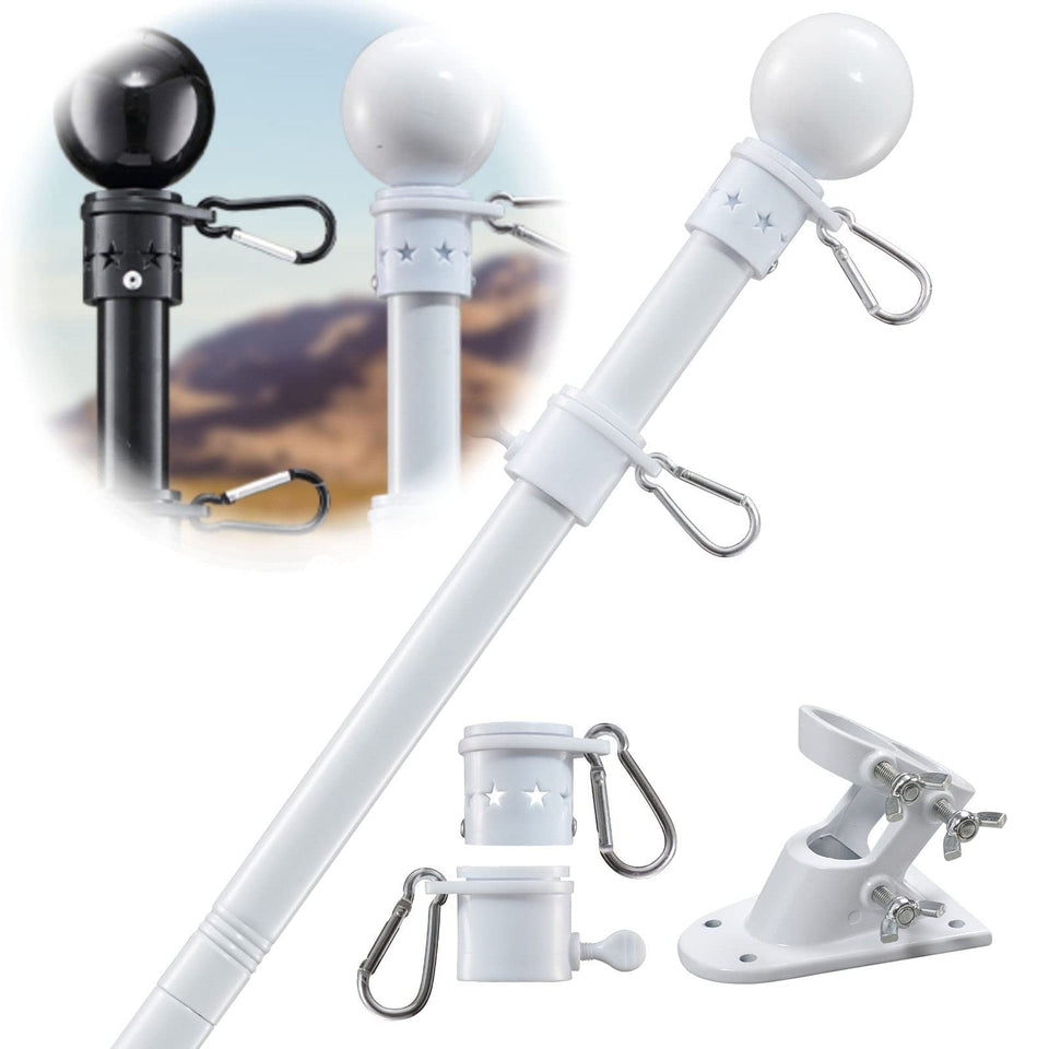Cogardenshower flagpole assembly enables quick outdoor setup for home displays