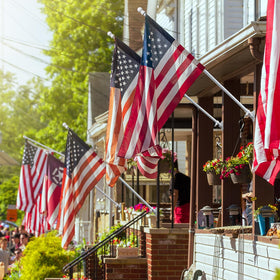 Cogardenshower outdoor flagpole ideal for porches, gardens and fences.