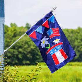 Cogardenshower 5ft stainless steel flagpole offers year-round display.
