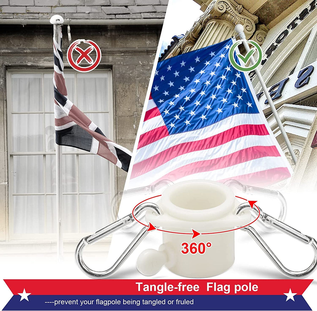 Cogardenshower rotation rings promote tangle-free flag spinning in breezy conditions