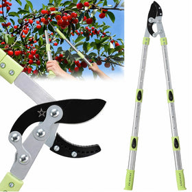 Cogardenshower heavy-duty loppers extendable-handle in use for high-branch pruning