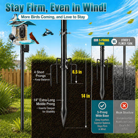 Cogardenshower height-adjustable pole up to 88 inches for versatile setups.