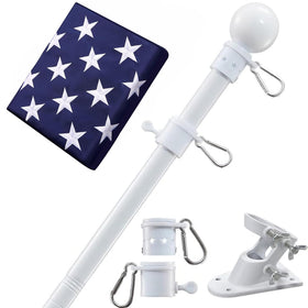 Cogardenshower house flag pole kit ready for outdoor porch display